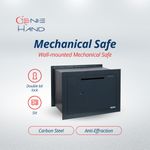 Mechanical Wall Safe Box Steel Security Double Bit Key Lock - Seller Pays Fees