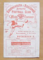 BOURNEMOUTH v ROTHERHAM UNITED Friendly 1948/1949 Fair/Good Condition Programme