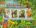 Sao Tome e Principe 6186-6189 Sheetlet MNH 2015 Monkeys