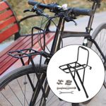 Bicycle Front Rack Cargo Pannier Equipment Flat Handlebar Touring Bike Front