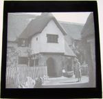 Glass Magic Lantern Slide LUSTLEIGH COTTAGE C1900  DEVON