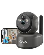 Xega 4G Security Camera Indoor Wireless with SIM Card,No WiFi Needed,2K Grey
