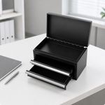 Compact Mini Toolbox with Drawers Portable Metal Toolbox Robust Drawer-Style