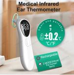AiQUE Thermometer No contact- In-Ear  (Baby & Adult) Rechargable Laser Body