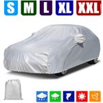 Car Cover for Sedan All Weather Protection Waterproof UV Dustproof with Straps