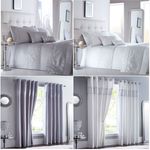Silver / Grey Shimmer Sequin Diamante Sparkle Satin Bedding Curtain Matching