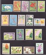 1974 Barbados Sc #396-411 Orchids, Flowers - Full set of stamps MNH Cv$51.70