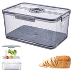 Large Clear Bread Box Airtight Storage Bin Bread Box for Kitchen Countertop