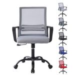 Adjustable Swivel Office Chair w/Padded Seat Cushion and Lumbar Support - MESH