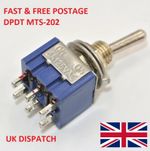 MTS-202 MINI TOGGLE SWITCH DPDT ON/ON 2 POSITION