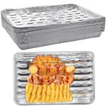 10x Large Aluminium Foil Barbecue Tray Baking Roasting Tin Food Container Liner