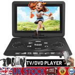 Portable Mobile DVD TV Player with 13.3" LCD 270° Swivel Screen CD VCD AV USB