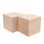 Basswood Carving Wood Blocks Unfinished Small Wooden Cubes for DIY Crafts