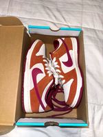 Nike SB Dunk Low Pro Brown/White/Burgundy Skateboarding Shoes Size 8 Men