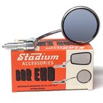 Stadium Stainless Steel Round Bar End Mirror Fits 7/8" Bars BSA, Triumph