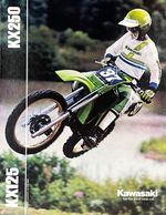 1982 Kawasaki KX125 KX250 4-page sales brochure-literature KX 125 250 NOS 1981