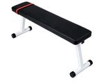 Heavy Weight Foldable Flat Weight Bench 44 x 13 in Steel Frame PU Leather 200kg