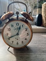 Wehrle Vintage Brass Bell Alarm Clock. Working Order.
