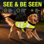 Protective Hi Vis Dog Vest Adjustable Vest High Viz Pet Safety Reflective Coat