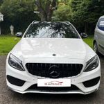 Gloss Black Front Grille Star Badge Emblem For Mercedes W205 A,C,B,GLA CLA & CLS