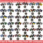 Friendship Pin Badge Metal Lapel Choice of 250+ Designs FAST & FREE UK Delivery