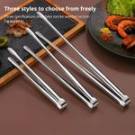 Stainless Steel Kitchen Tongs BBQ Grill Food Serving Cooking Non Slip UK