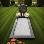 Adult, Grave edging set 6 Foot Edging With Coloured stones, No pots Memorial