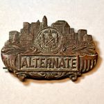 Vintage NYC Transit Employee Badge ALTERNATE New York City Skyline & City Seal