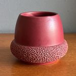 Vintage J.S.D. Stoneware Pottery Match Holder Striker Made In England Red Maroon