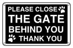 Please close the gate dog sign PVC Sticker Dibond