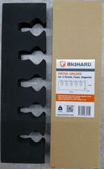 BRIHARD 5 Pistol Gun Rack Magnetic Foam Holder Gun Safe Cabinet Organiser