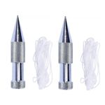 2x Silver Metal Steel Plumb Plum Bob Line Building Bricklaying Decorating NEW