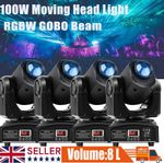 4PCS 120W RGBW LED Moving Head Stage Lighting DMX DJ Disco Party Beam Spot Light