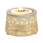 Tabletop LED Water Feature Metal Waterfall Indoor Relaxation Fountain with Light