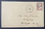 1866 Wilkinsburgh PA Postmark Cover 3c Rose Stamp Shirleysburg PA