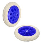 2Pcs 6.3" Shopping Cart Wheels Heavy Trolley Wheel Blue/White