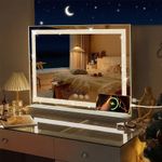 Hollywood Crystal Strip Vanity Mirror Makeup mirror, 5X Magnifier,USB charging