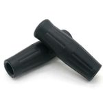 Universal Vintage "Coke bottle" Style Black Rubber Grips For 7/8" Handlebars