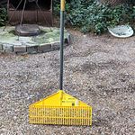 Bulldozer Heavy-Duty Lawn/Leaf Rake 120cm Handle Plastic Head Yellow/Black