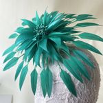 Goose Feather Flower Millinery Hat Fascinator Headwear Royal Ascot Party 10.5"
