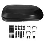 430L Car Roof Box Extra Large Gloss Black 75kg Waterproof Camping Travel Luggage