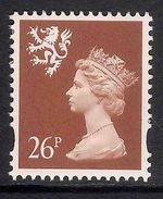 GB SG S91 MNH MINT Scotland  26p CHESTNUT P 15X14 Regional Machin Definitive
