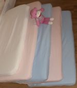 2 x Cotton Fitted Sheet Compatible With Snuzpod Bedside Crib Assorted colours