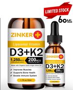 Liposomal Vitamin D3 50,000iu + K2 MK-7 Maximum Strength,Immunity Drops 🇬🇧 UK.