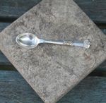 Small Ornate 8cm Danish Salt Mustard Spoon Condiment Denmark Silver Plate