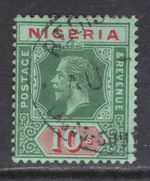 M17354 Nigeria & Territories ~ Nigeria 1914 SG11 - 10/- (white back).