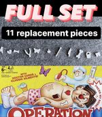 Operation Board Game FULL SET Of Replacement Pieces Spares X11