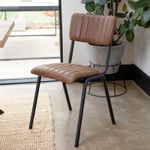 TAN UPHOLSTERED DINING CHAIR CAFE CHAIR STACKING CHAIR RESTAURANT CHAIR