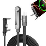 2 in 1 USB C Charger Cable with Invisible Stand, USB C to USB C 240W Fast Chargi