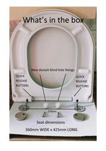 Toilet seat to fit Duravit Starck 3, with hole centres 270mm  inc BHF